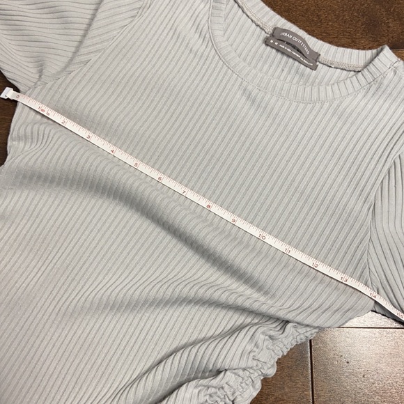 Urban Outfitters Ribbed Long Sleeve Top with Drawstring Sides Detail - Picture 11 of 11